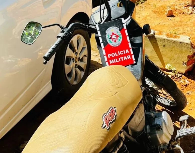 Motocicleta recuperada - Foto: Ascom 3º BPM