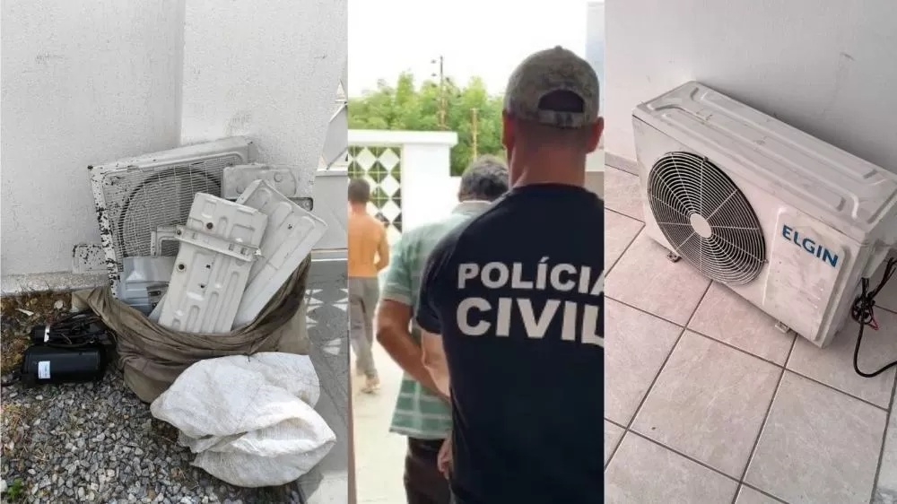 Suspeitos e material apreendido - Fotos: Polícia Civil DRF/Reprodução