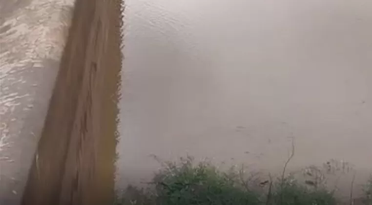 Barragem da Farinha em Patos neste domingo, 1º de março - Foto: Reprodução/Patosverdade