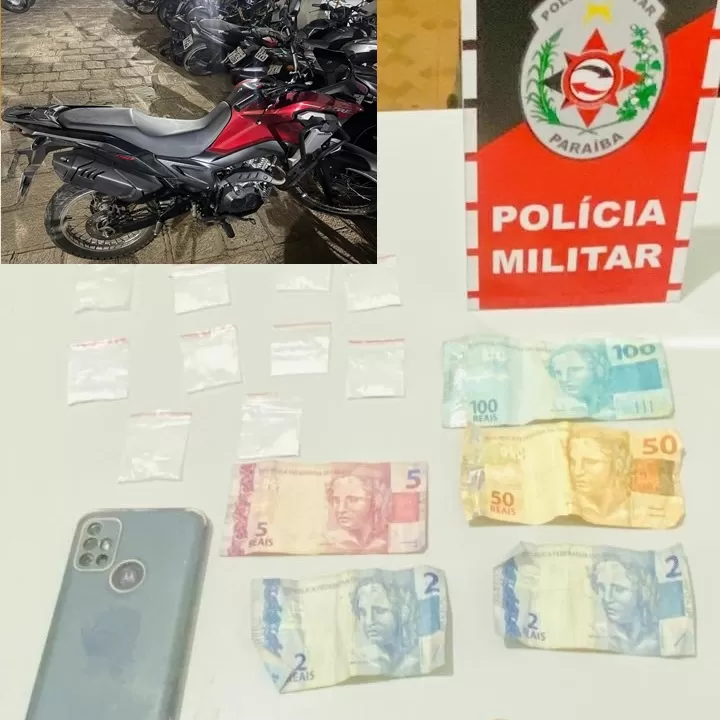 Suspeito de tráfico é detido com drogas durante ação da ROTAM em Patos