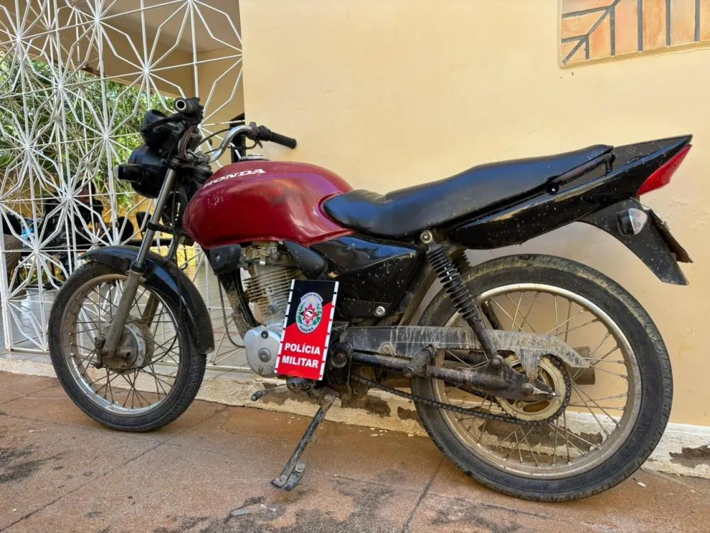 Motocicleta recuperada - Foto: Ascom 12º BPM