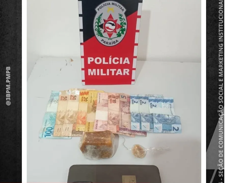 PM apreende drogas e conduz suspeita em São Mamede