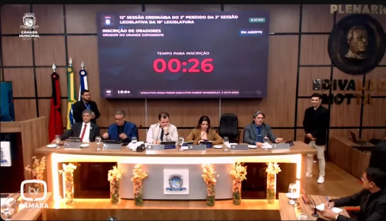 Câmara de Patos, sessão ordinária desta quinta-feira (9) - Foto: Reprodução / Patosverdade