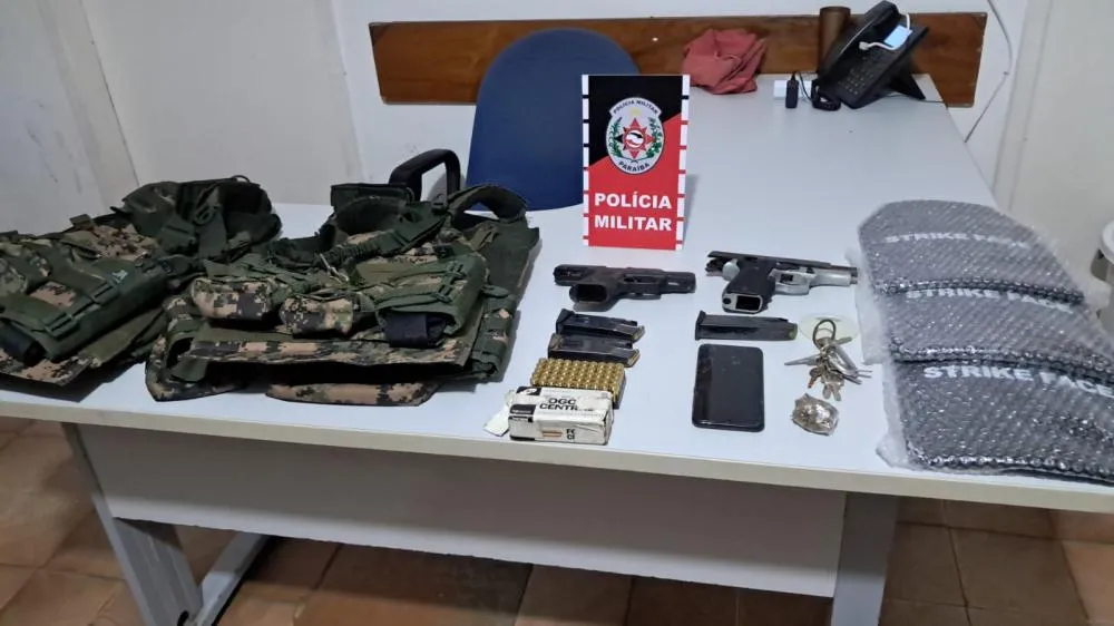 Material apreendido pela PM - Foto: Ascom 3º BPM