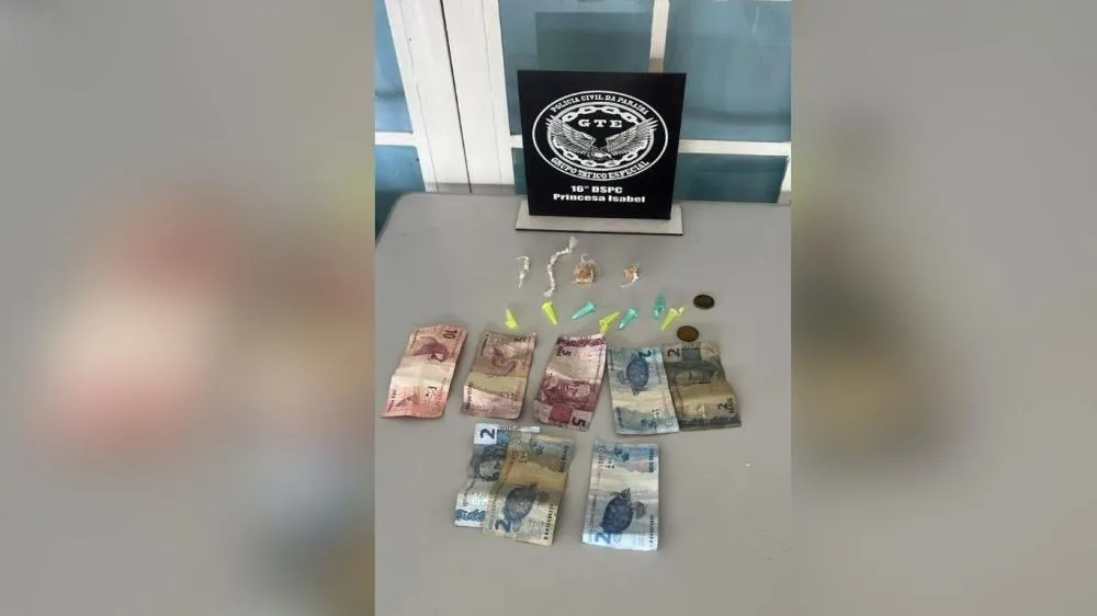 Material ilícito apreendido - Foto: GTE da 16ª Delegacia Seccional de Princesa Isabe