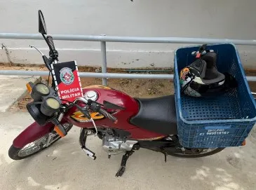 Motocicleta recuperada - Foto: Ascom 3º BPM