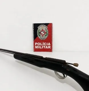 Arma apreendida - Foto: Ascom 3ºBPM