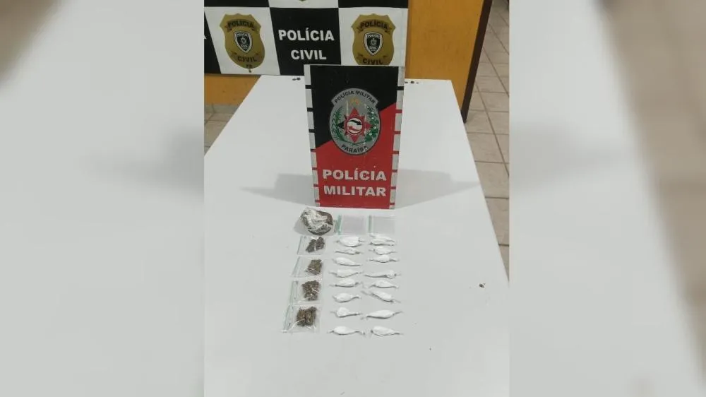 Droga apreendida com adolescente em Brejo do Cru - Foto: Reprodução/Ascom 12º BPM