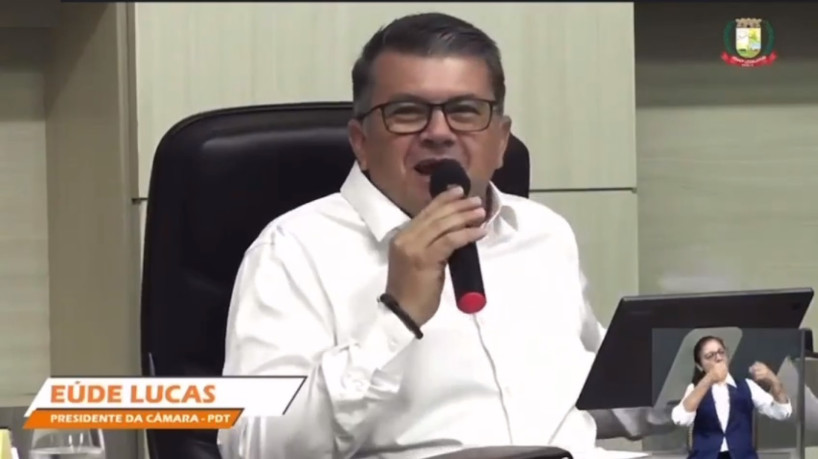  Vereador Eúde Lucas - Crédito: Reprodução/Câmara Jucás 