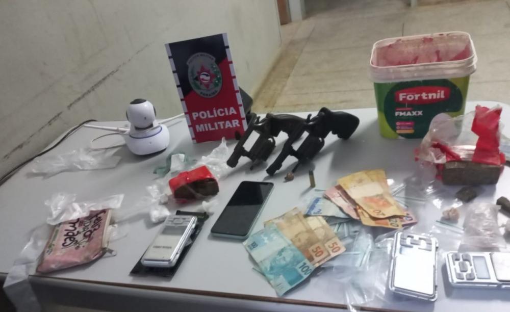 Material apreendido - Foto: Divulgação/Ascom 3º BPM