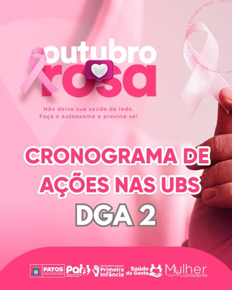 Cronograma De Atendimentos Do Outubro Rosa Nas Unidades De Saúde Do Dga 2 3444