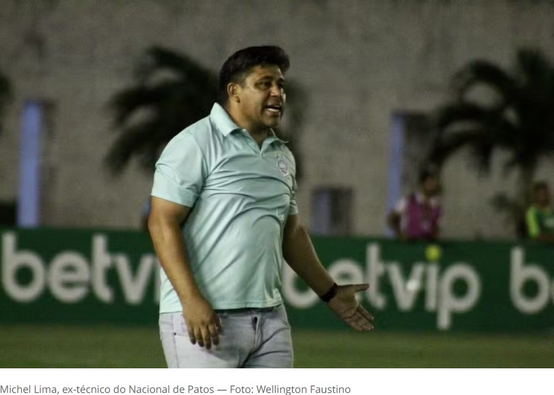 Michel Lima, ex-técnico do Nacional de Patos — Foto: Wellington Faustino