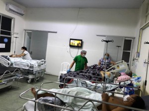 As enfermarias Covid foram reativadas em função do aumento do número de casos da doença