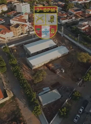 Obras do 3º BPM - Foto: Print da tela do vídeo institucional da Ascom do 3º BPM