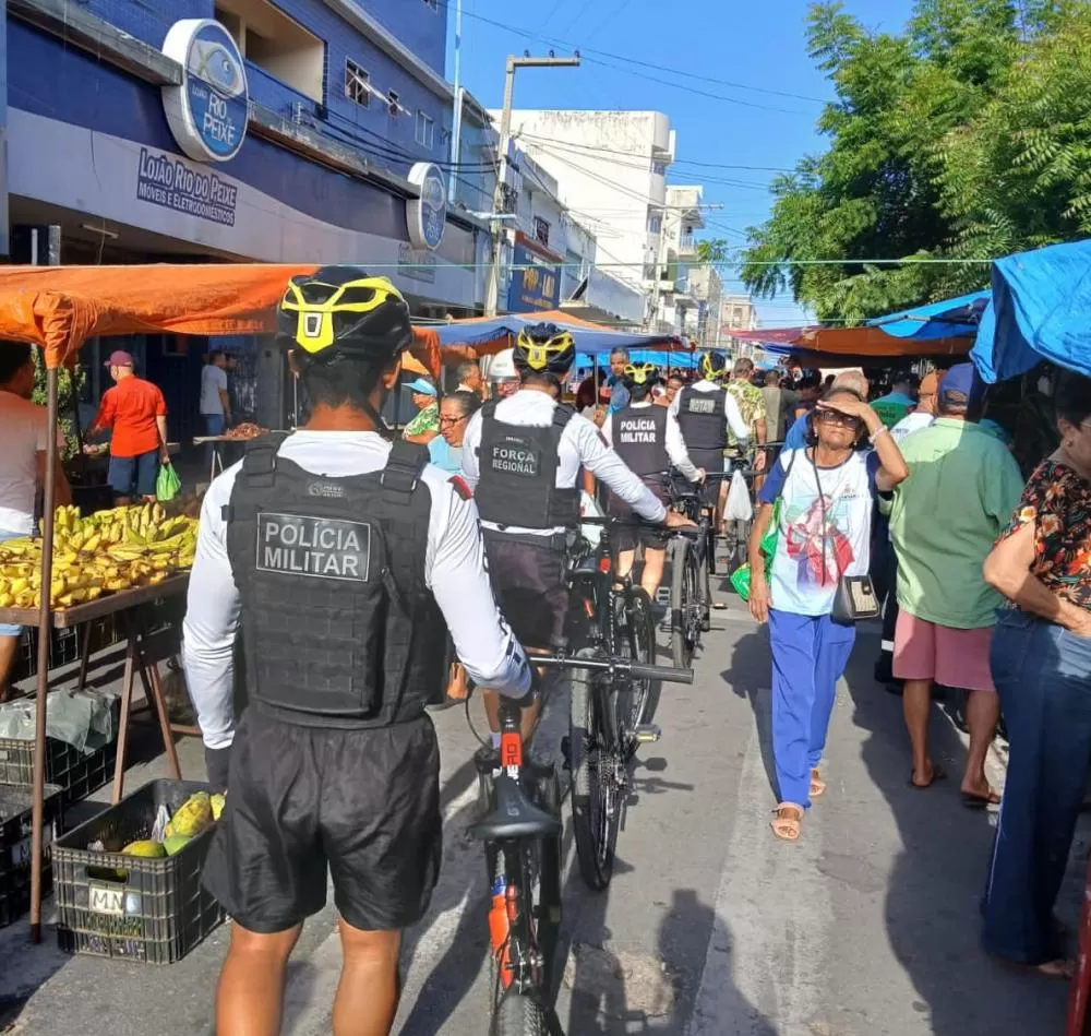 Ciclo Patrulha na feira livre de Patos - Foto: Ascom 3º BPM