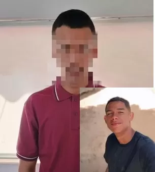 Foto maior do suspeito, divulgada pela PC, e a for menor, Jorge Eduardo, foto: redes sociais