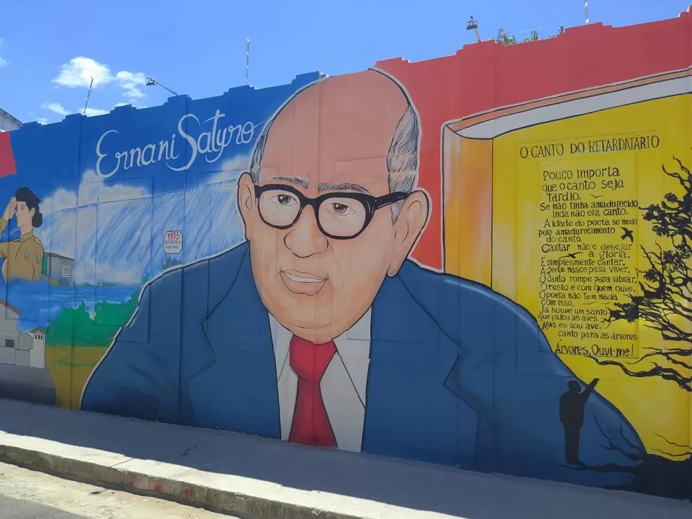 Mural Ernani Sátyro na Funes em Patos - Foto: Guilherme Alves